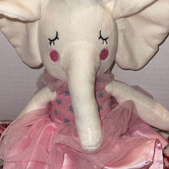 Spark Create Imagine Plush Dancing Ballerina Princess Pink Elephant Rattles - Picture 3 of 5